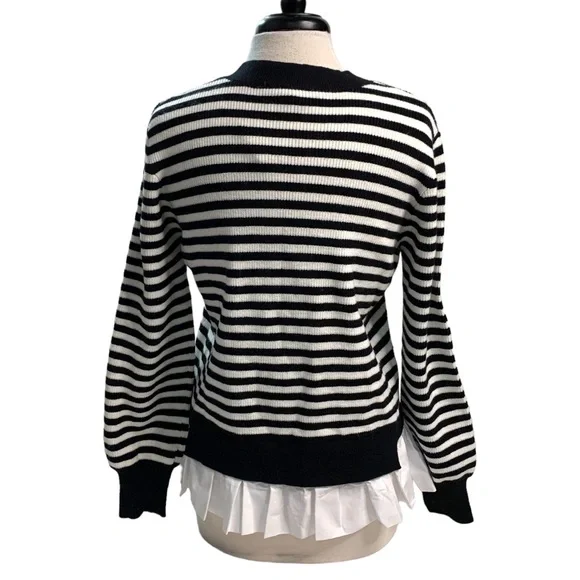 English Factory Black & White Striped Sweater Top - Picture 7 of 12